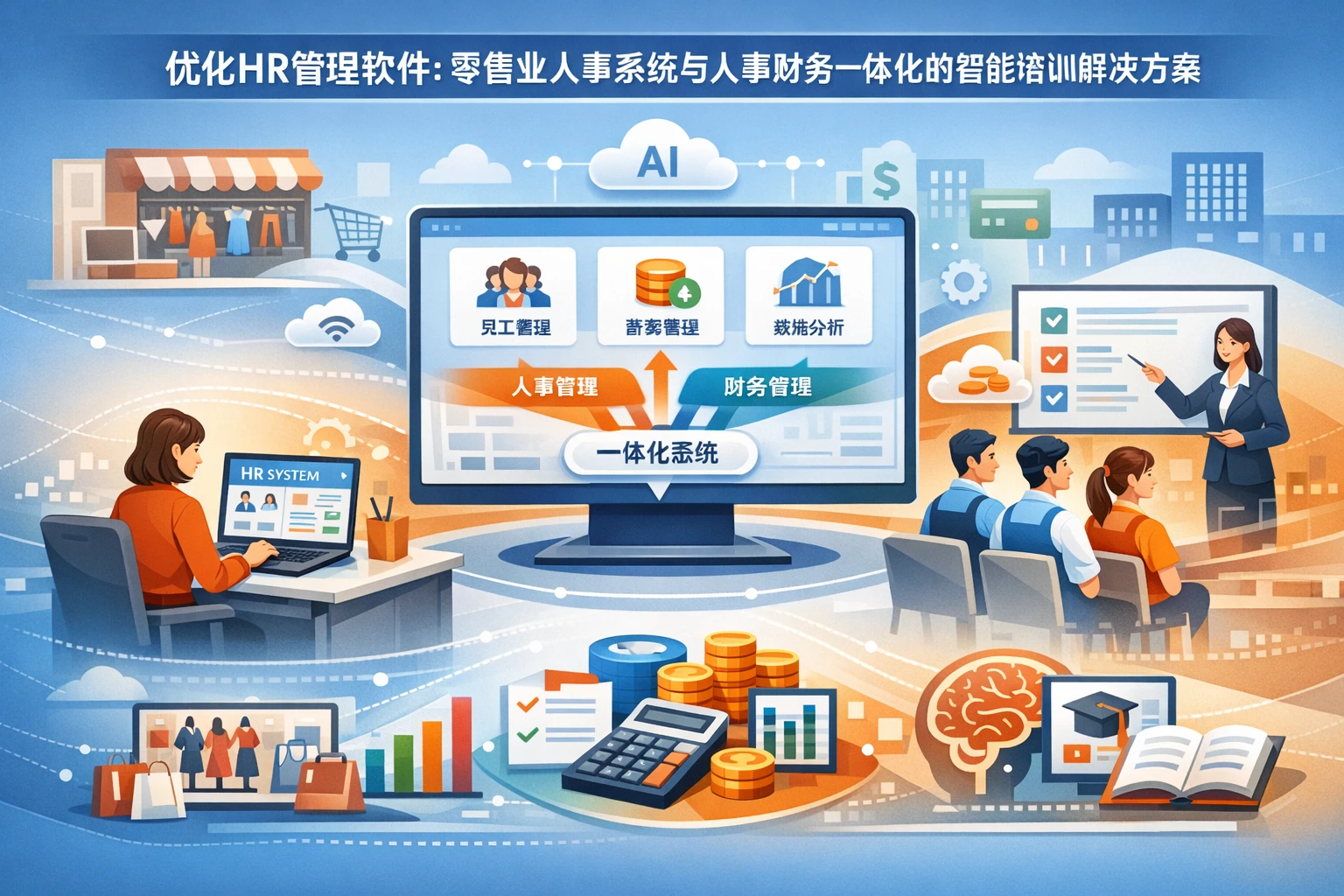 优化HR管理软件：零售业人事系统与人事财务一体化的智能培训解决方案