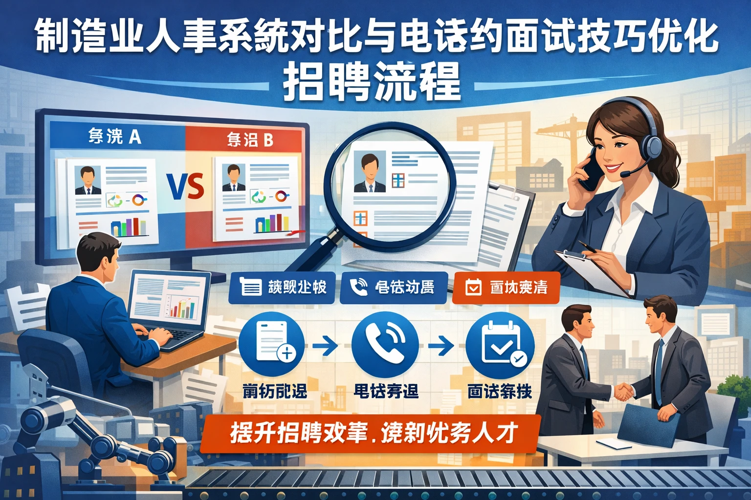 制造业人事系统对比与电话约面试技巧优化招聘流程