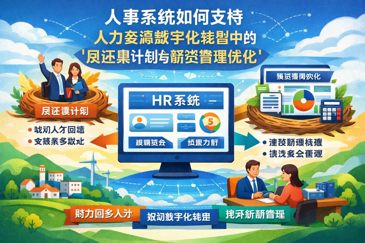 人事系统如何支持人力资源数字化转型中的凤还巢计划与薪资管理优化