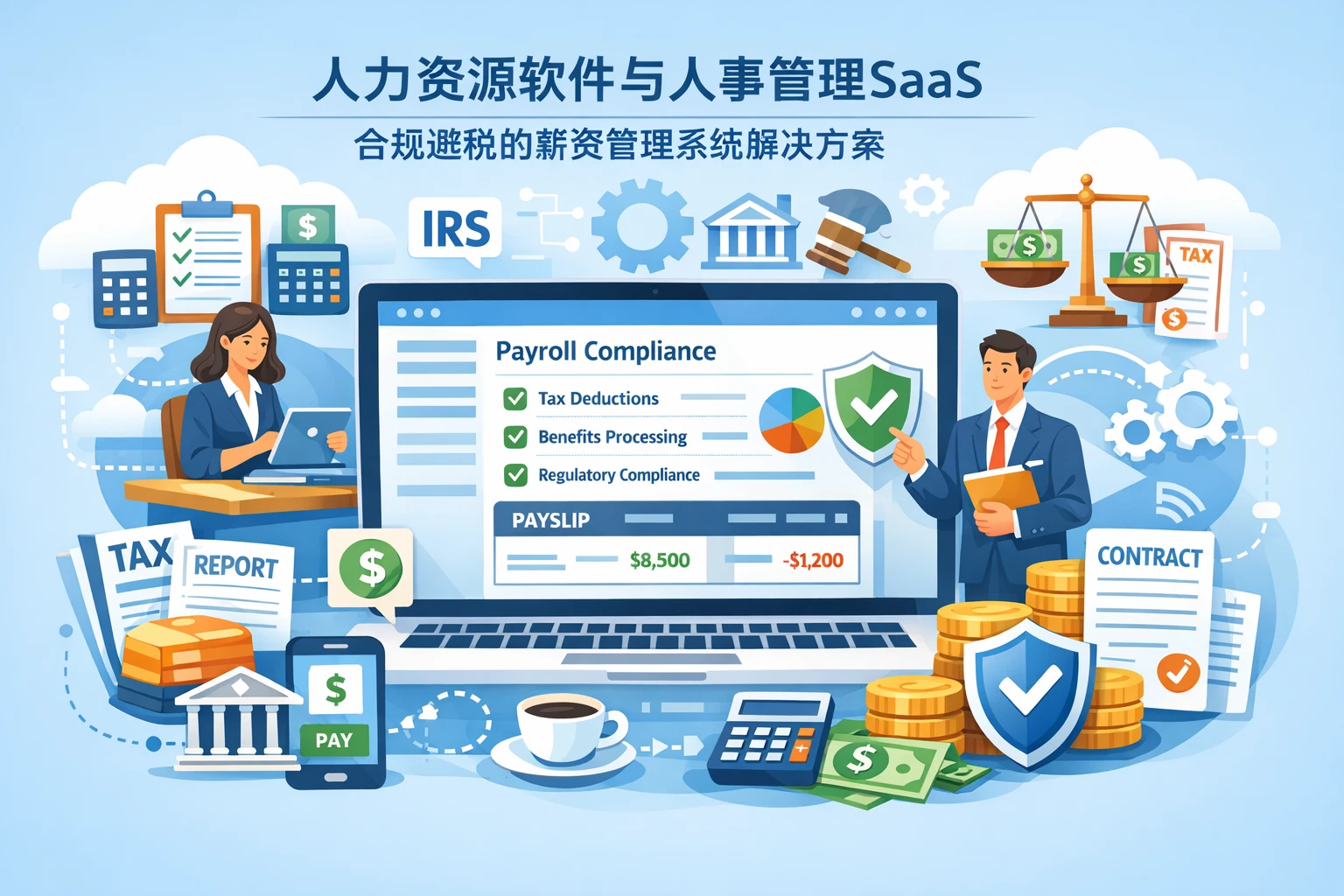 人力资源软件与人事管理SaaS：合规避税的薪资管理系统解决方案