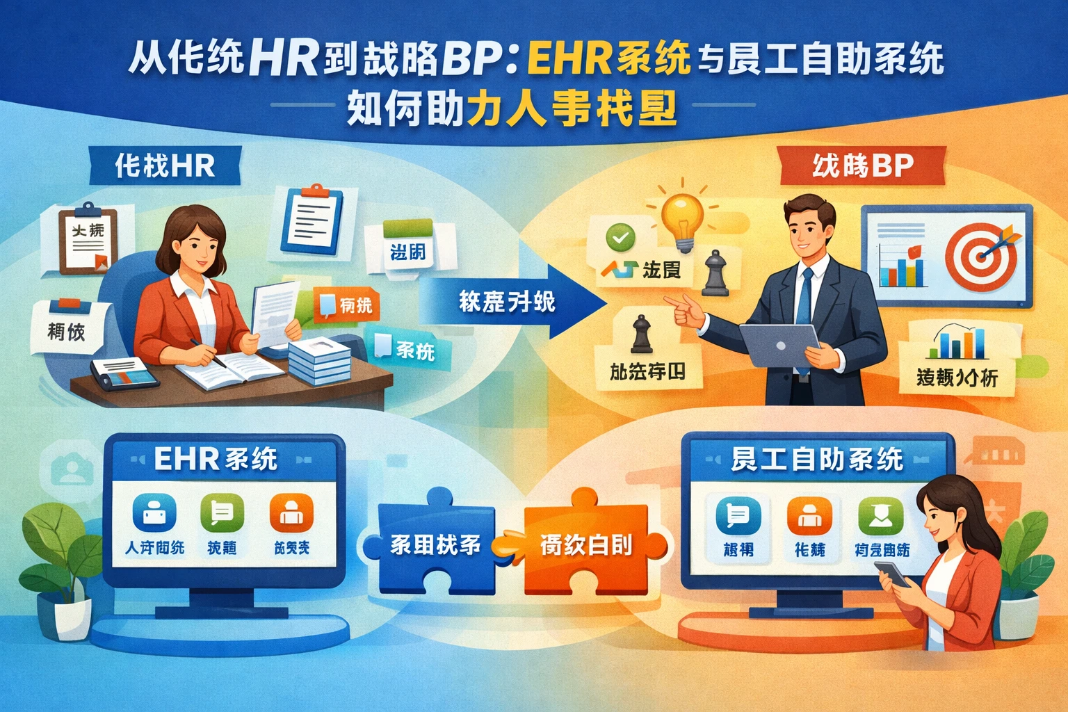 从传统HR到战略BP:ehr系统与员工自助系统如何助力人事转型