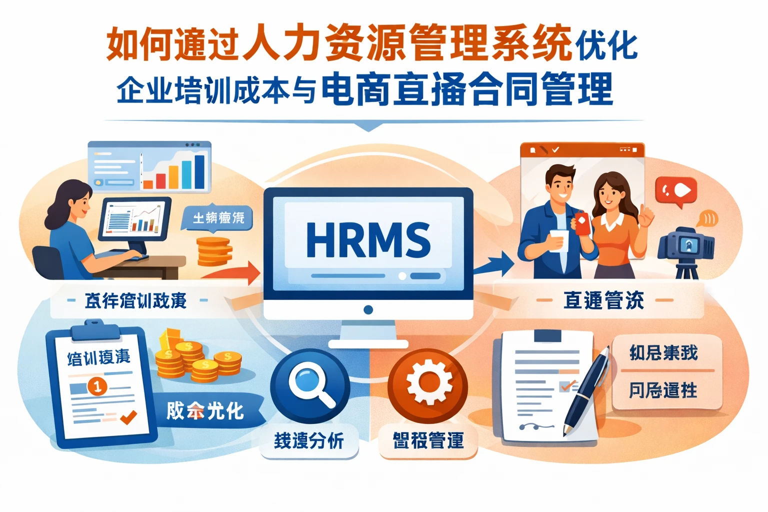 如何通过人力资源管理系统优化企业培训成本与电商直播合同管理