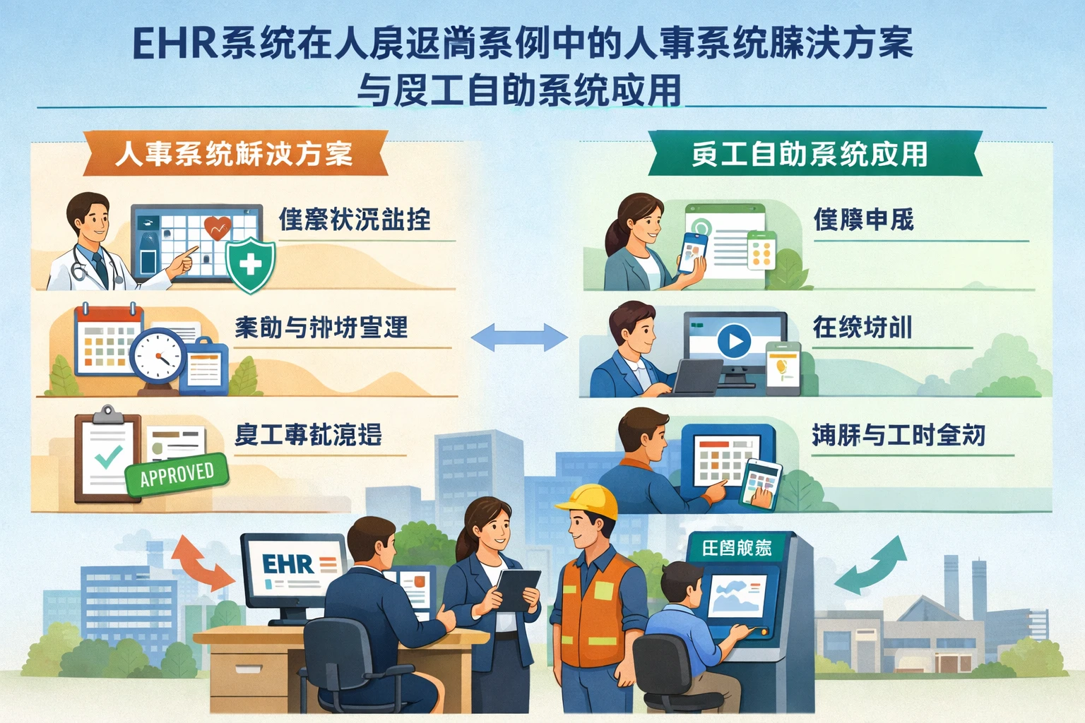EHR系统在员工返岗案例中的人事系统解决方案与员工自助系统应用
