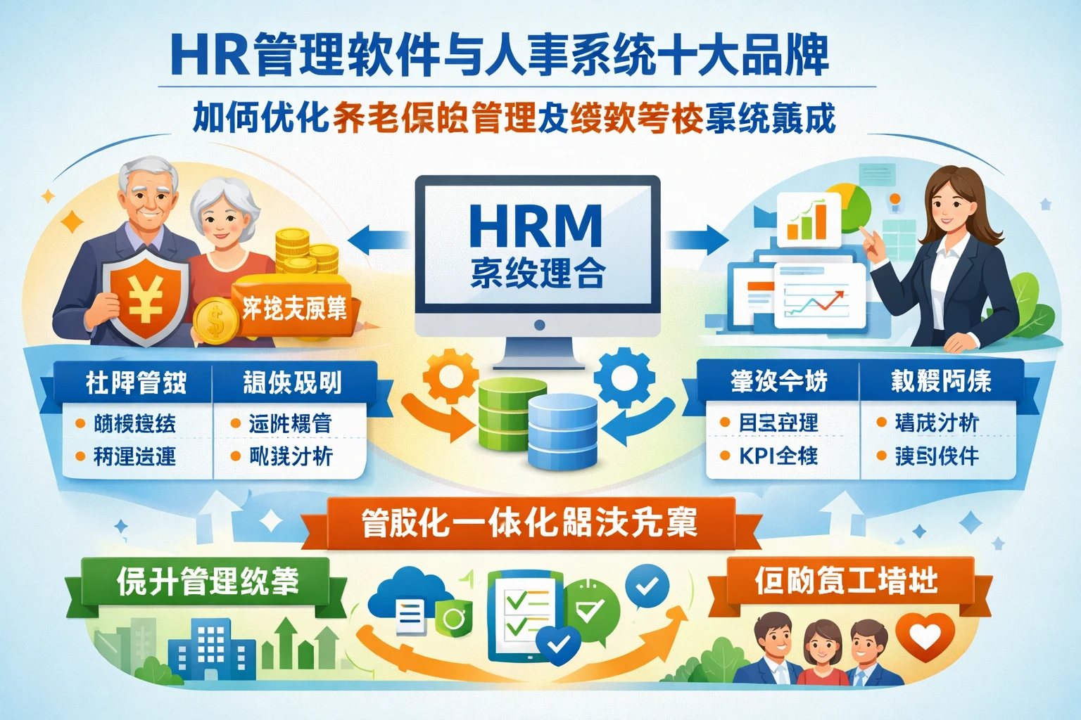 HR管理软件与人事系统十大品牌如何优化养老保险管理及绩效考核系统集成