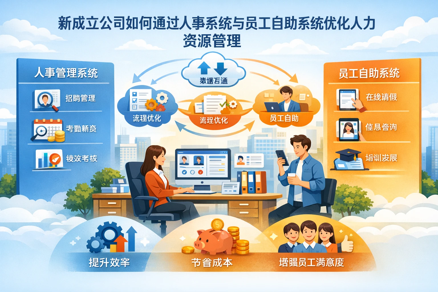 新成立公司如何通过人事系统与员工自助系统优化人力资源管理