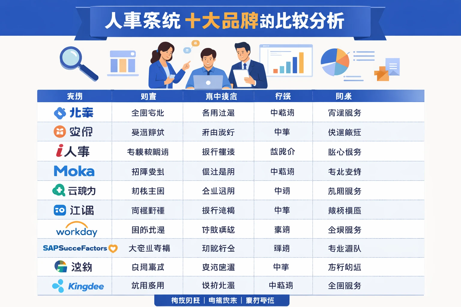 人事系统十大品牌的比较分析