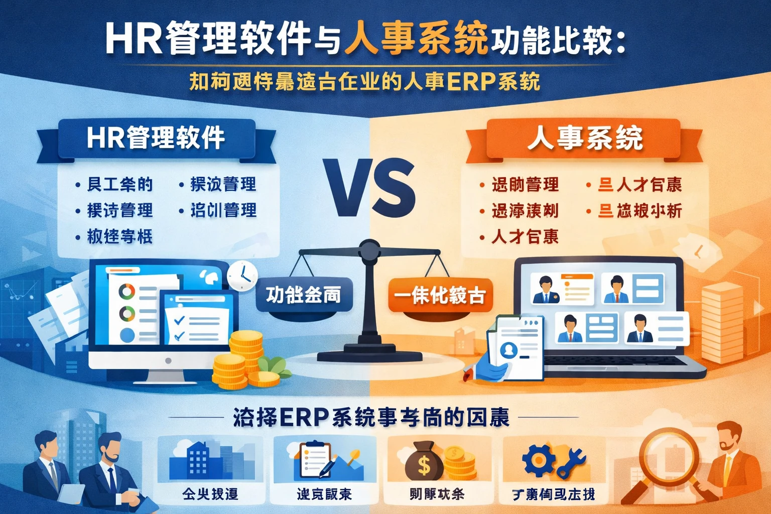 HR管理软件与人事系统功能比较：如何选择最适合企业的人事ERP系统