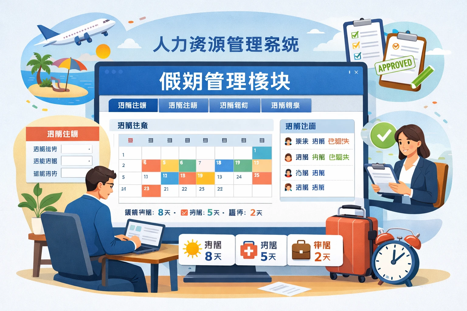 人力资源管理系统中的假期管理模块