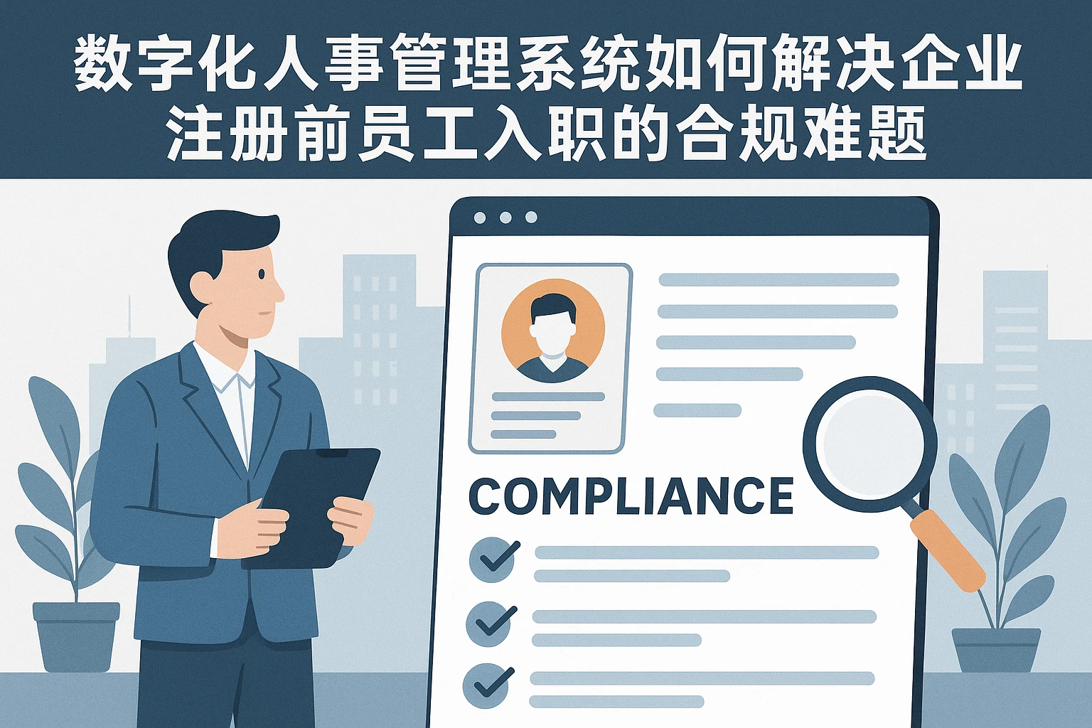 数字化人事管理系统如何解决企业注册前员工入职的合规难题