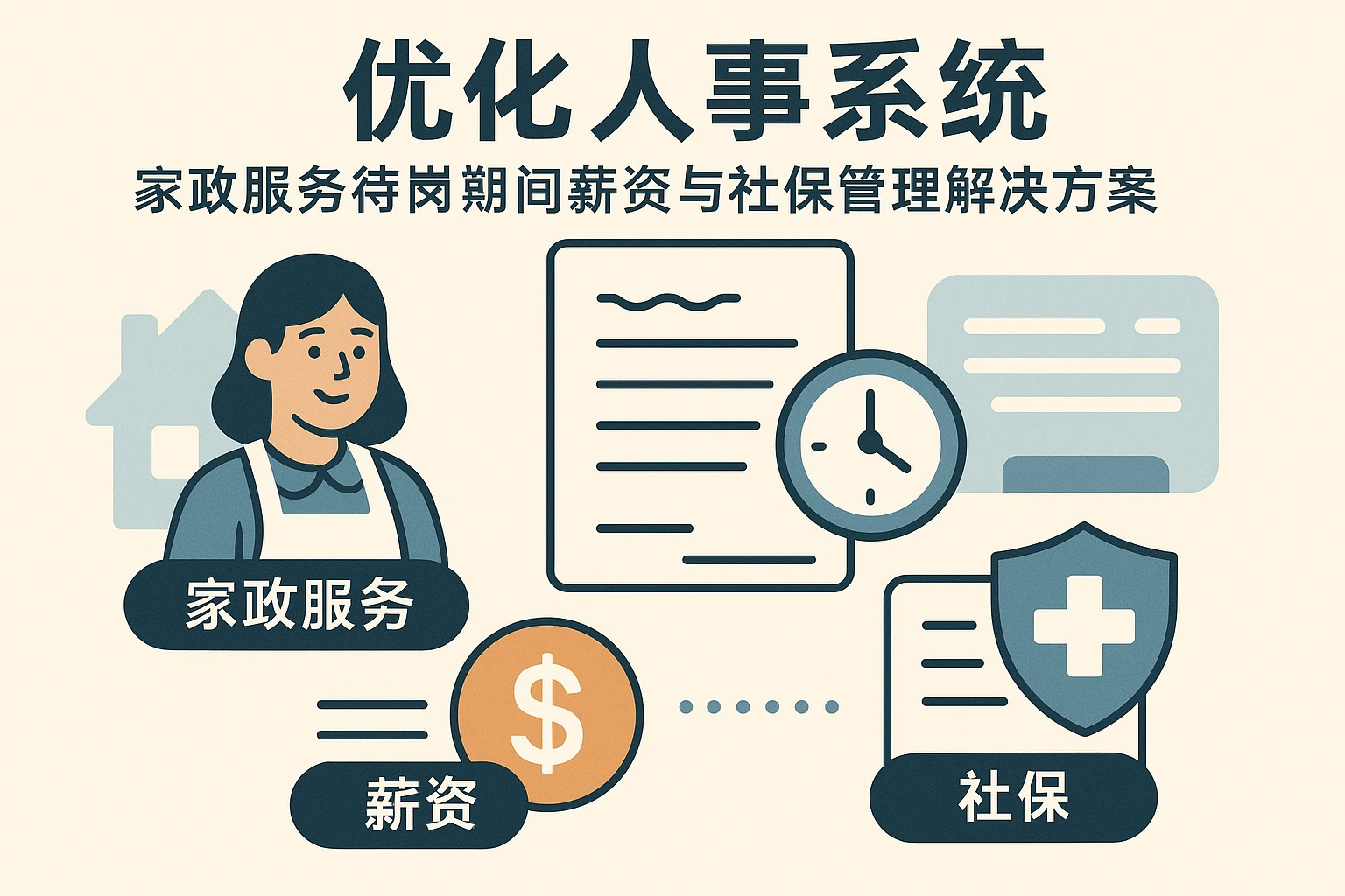 优化人事系统:家政服务待岗期间薪资与社保管理解决方案