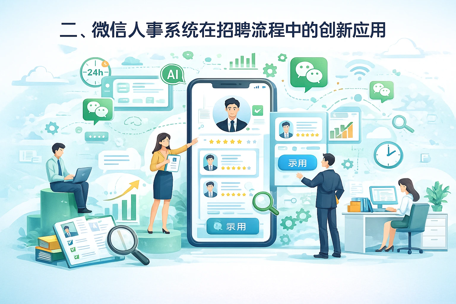 二、微信人事系统在招聘流程中的创新应用