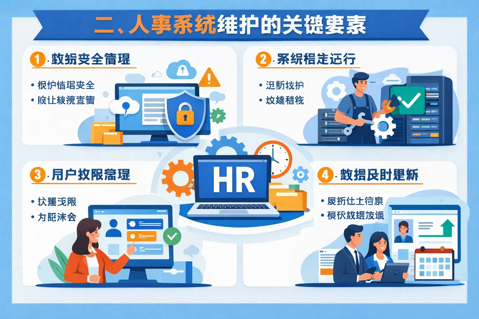 二、人事系统维护的关键要素