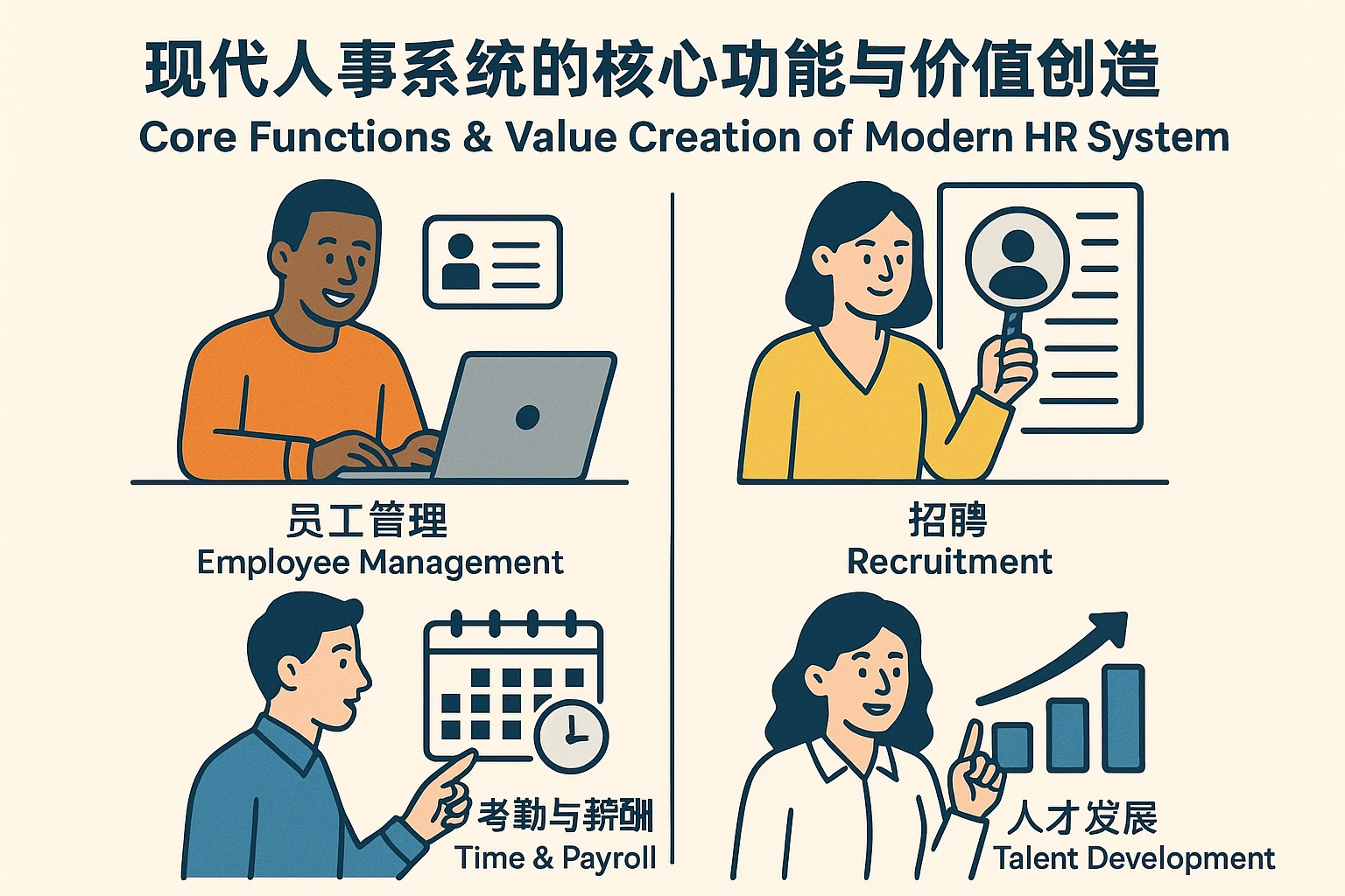 现代人事系统的核心功能与价值创造