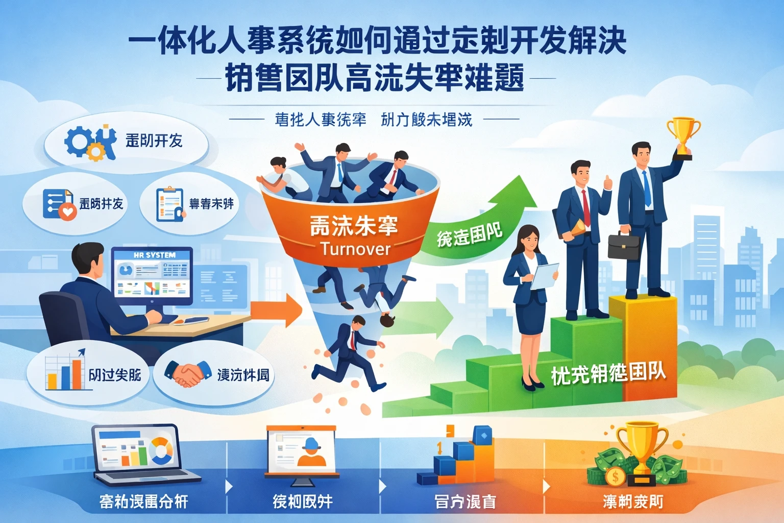 一体化人事系统如何通过定制开发解决销售团队高流失率难题