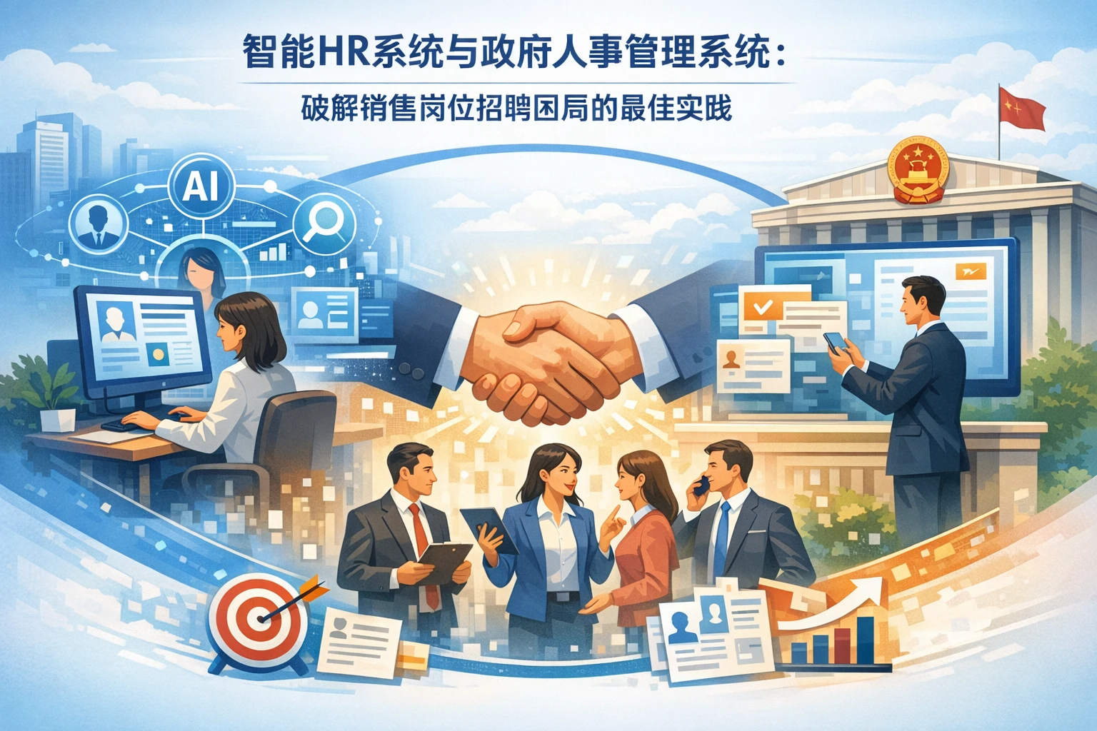 智能HR系统与政府人事管理系统:破解销售岗位招聘困局的最佳实践