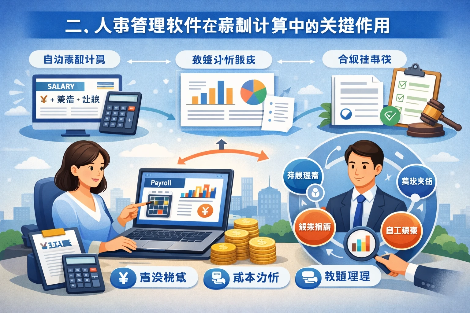 二、人事管理软件在薪酬计算中的关键作用