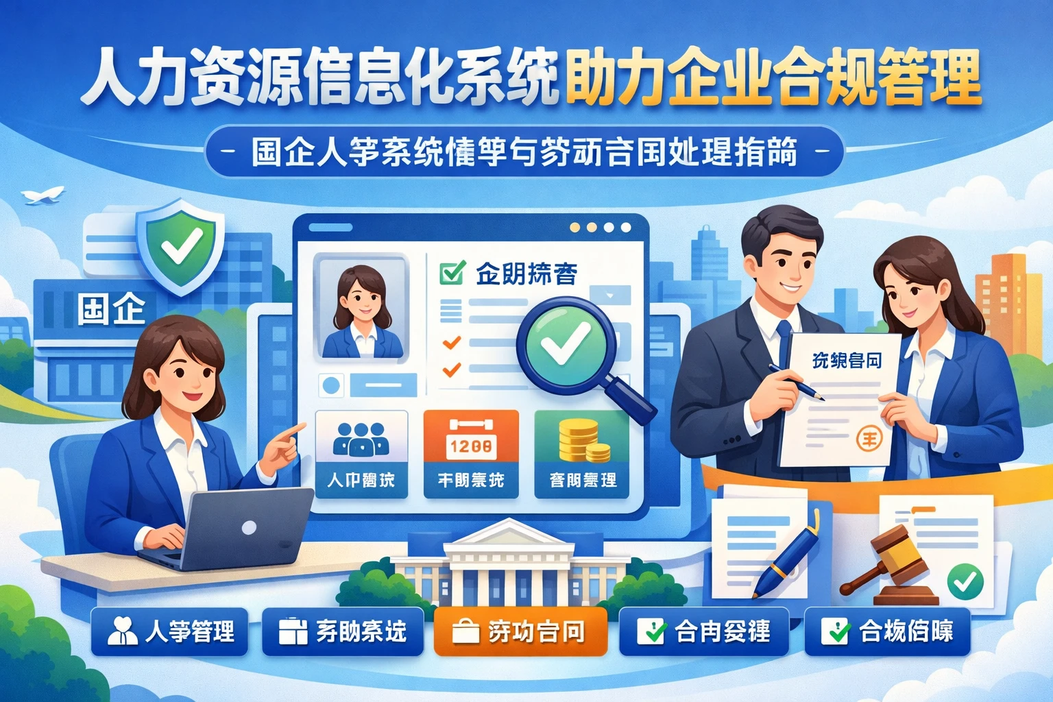 人力资源信息化系统助力企业合规管理:国企人事系统推荐与劳动合同处理指南