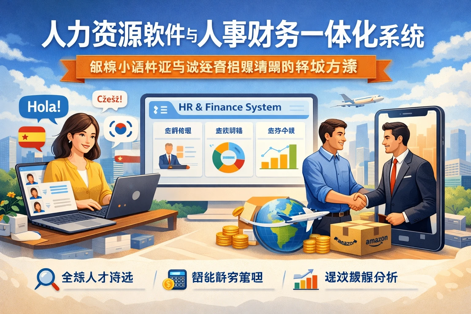 人力资源软件与人事财务一体化系统：破解小语种亚马逊运营招聘难题的终极方案