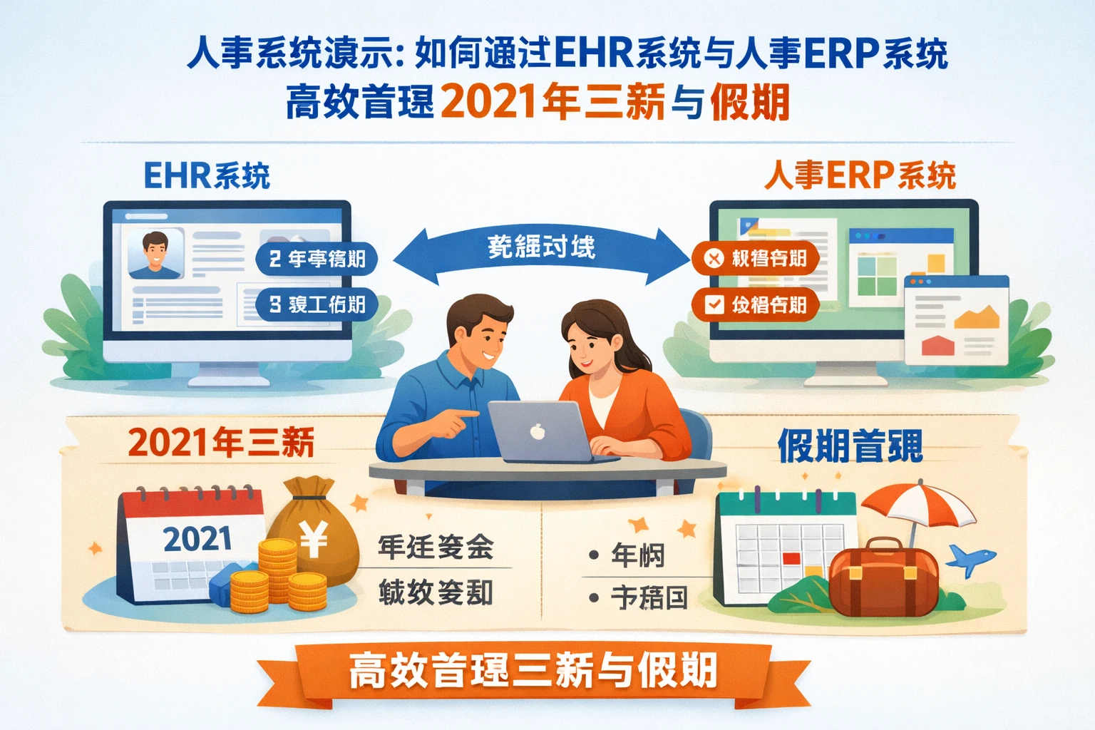 人事系统演示:如何通过EHR系统与人事ERP系统高效管理2021年三薪与假期