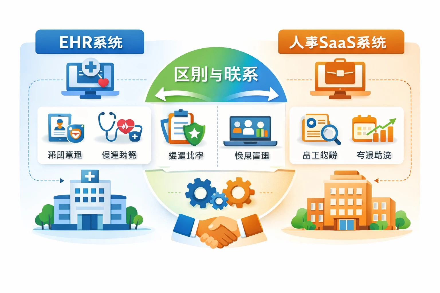 EHR系统与人事SaaS系统的区别与联系