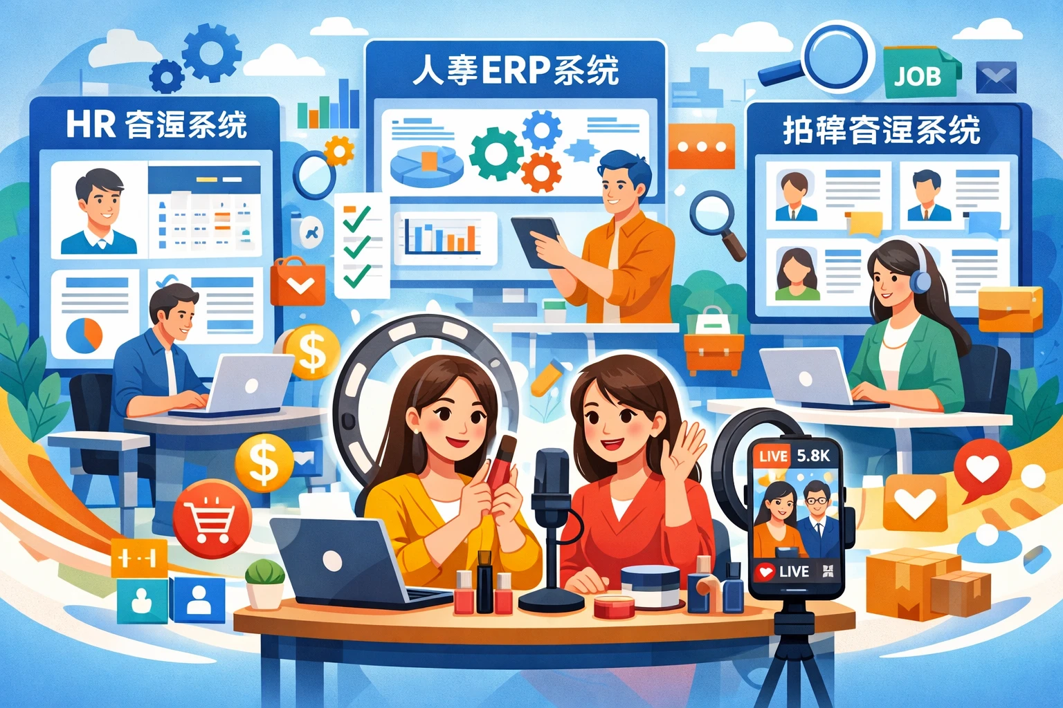 人事管理系统、人事ERP系统与招聘管理系统在电商直播团队中的高效应用