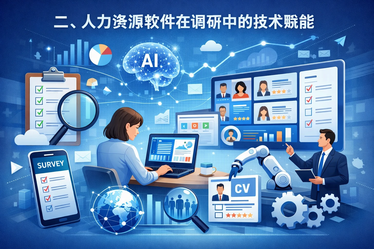 二、人力资源软件在调研中的技术赋能