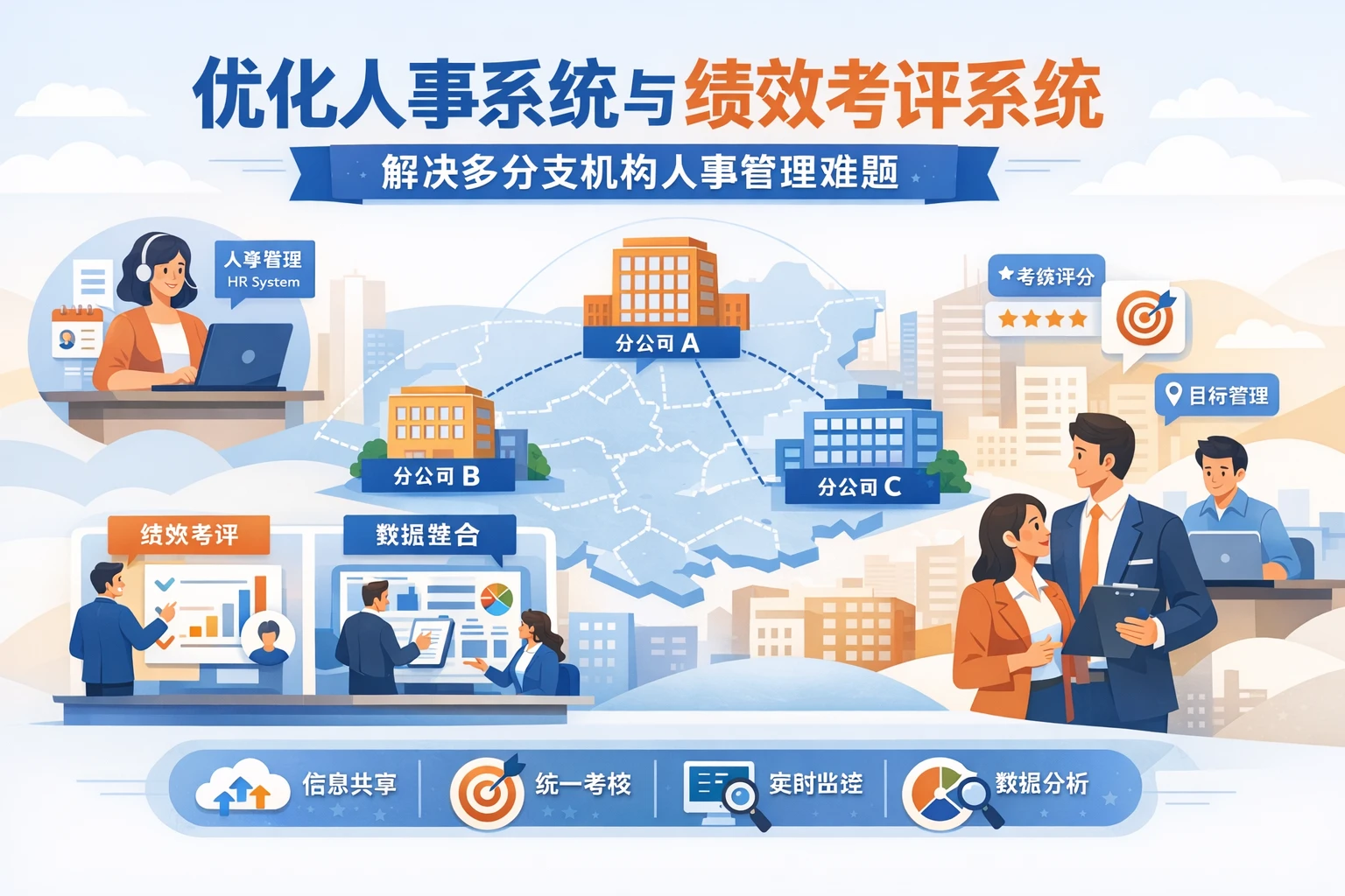优化人事系统与绩效考评系统：解决多分支机构人事管理难题
