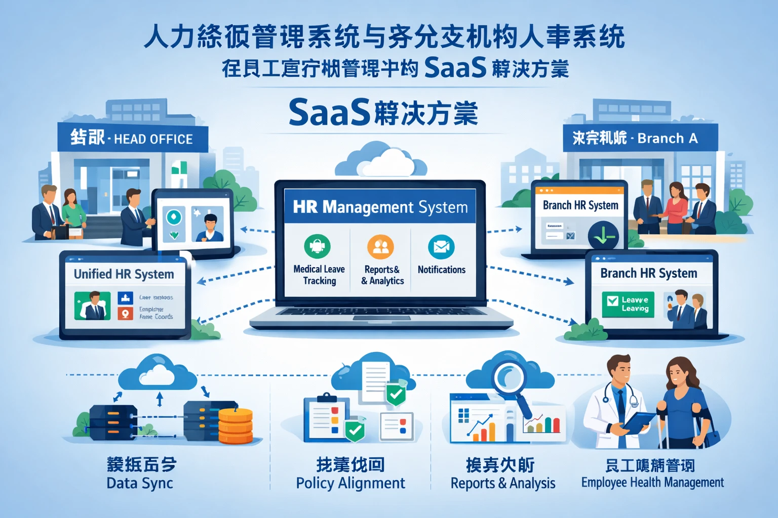 人力资源管理系统与多分支机构人事系统在员工医疗期管理中的SaaS解决方案