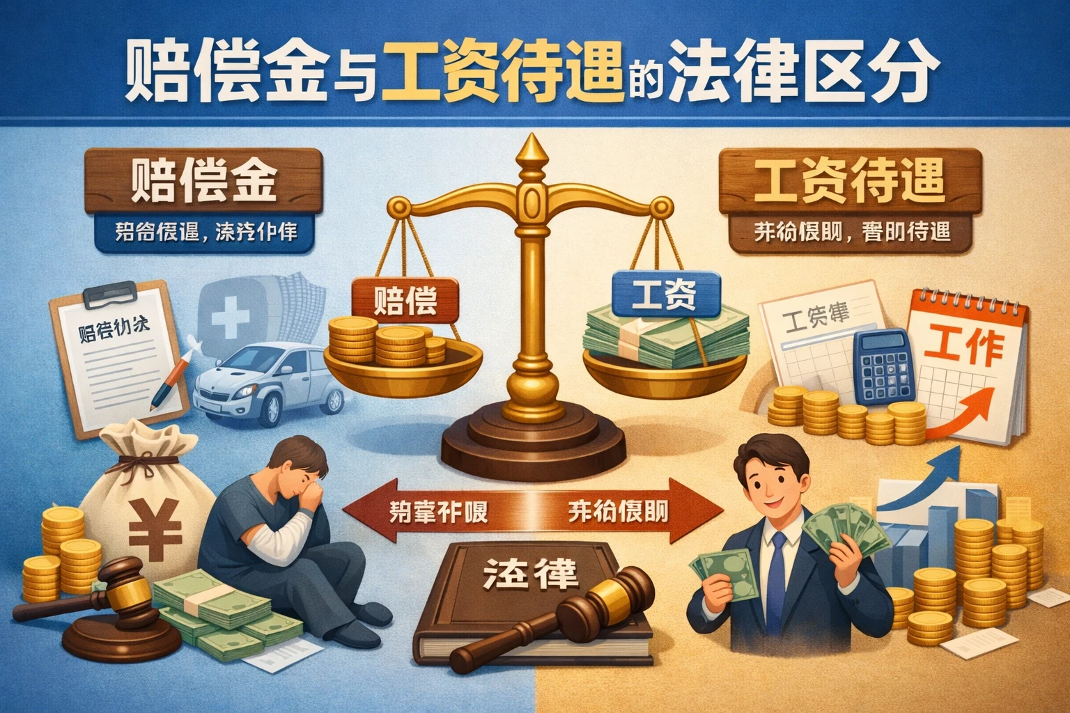 赔偿金与工资待遇的法律区分