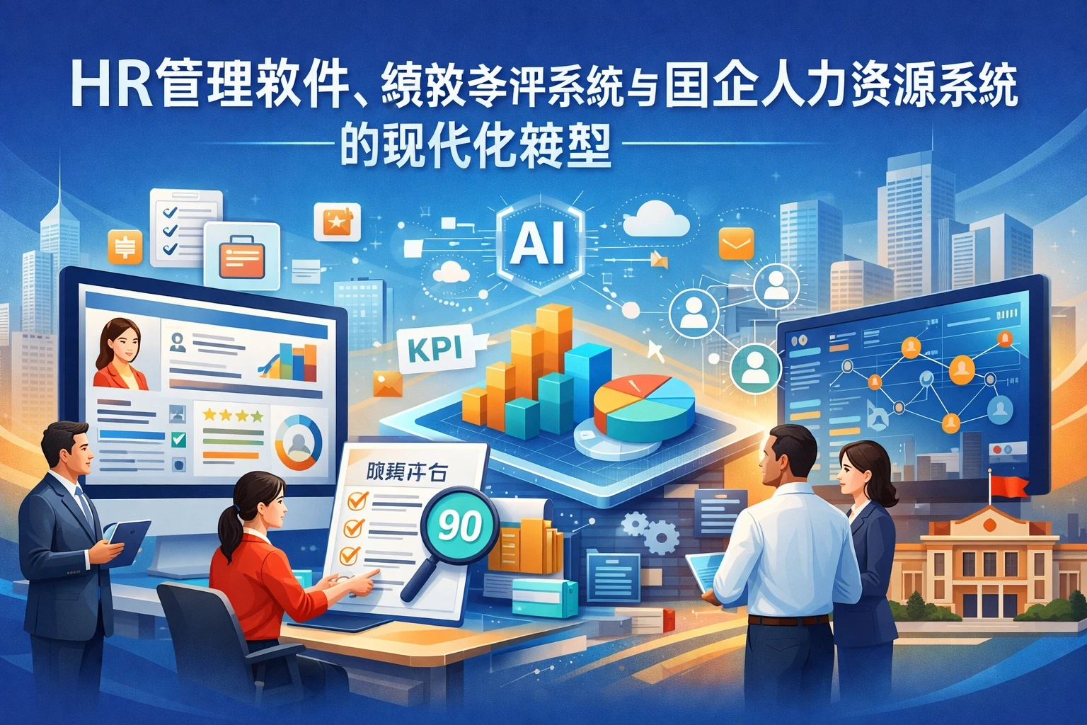 HR管理软件、绩效考评系统与国企人力资源系统的现代化转型