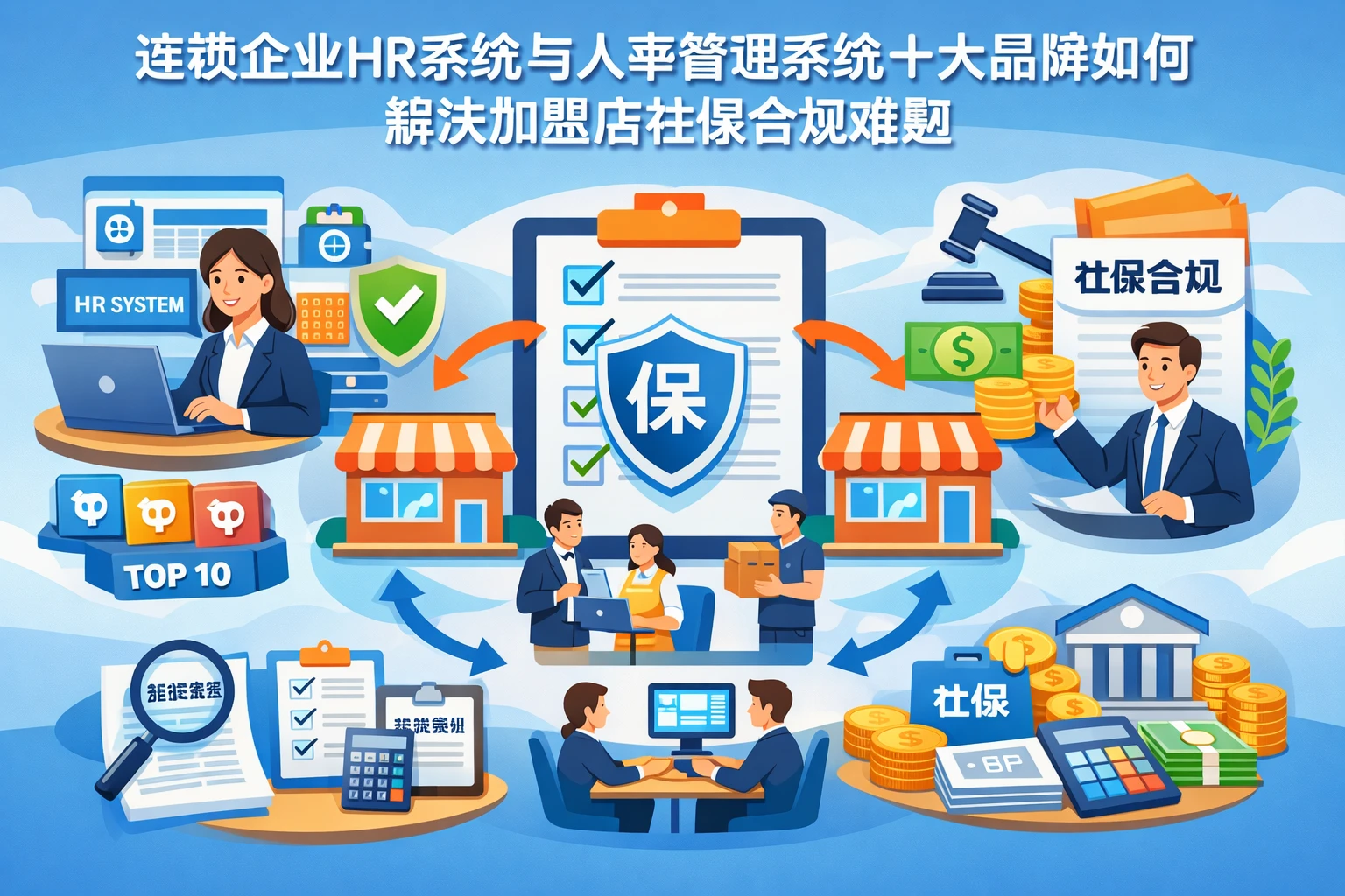 连锁企业HR系统与人事管理系统十大品牌如何解决加盟店社保合规难题