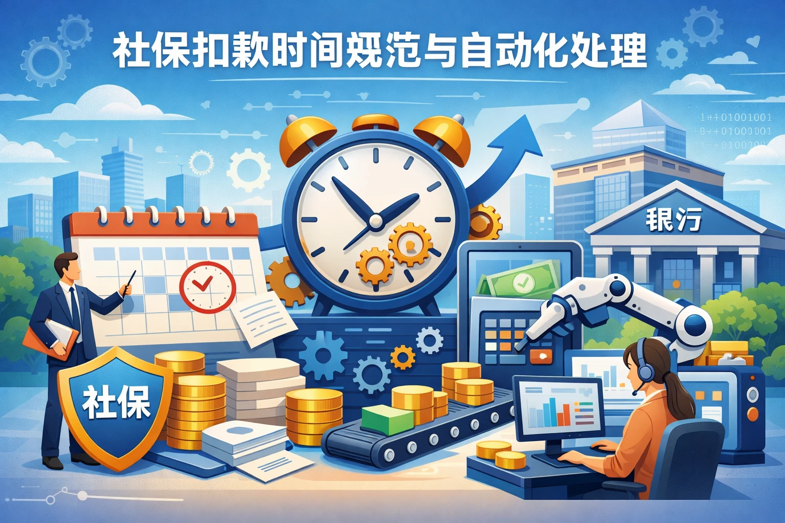社保扣款时间规范与自动化处理
