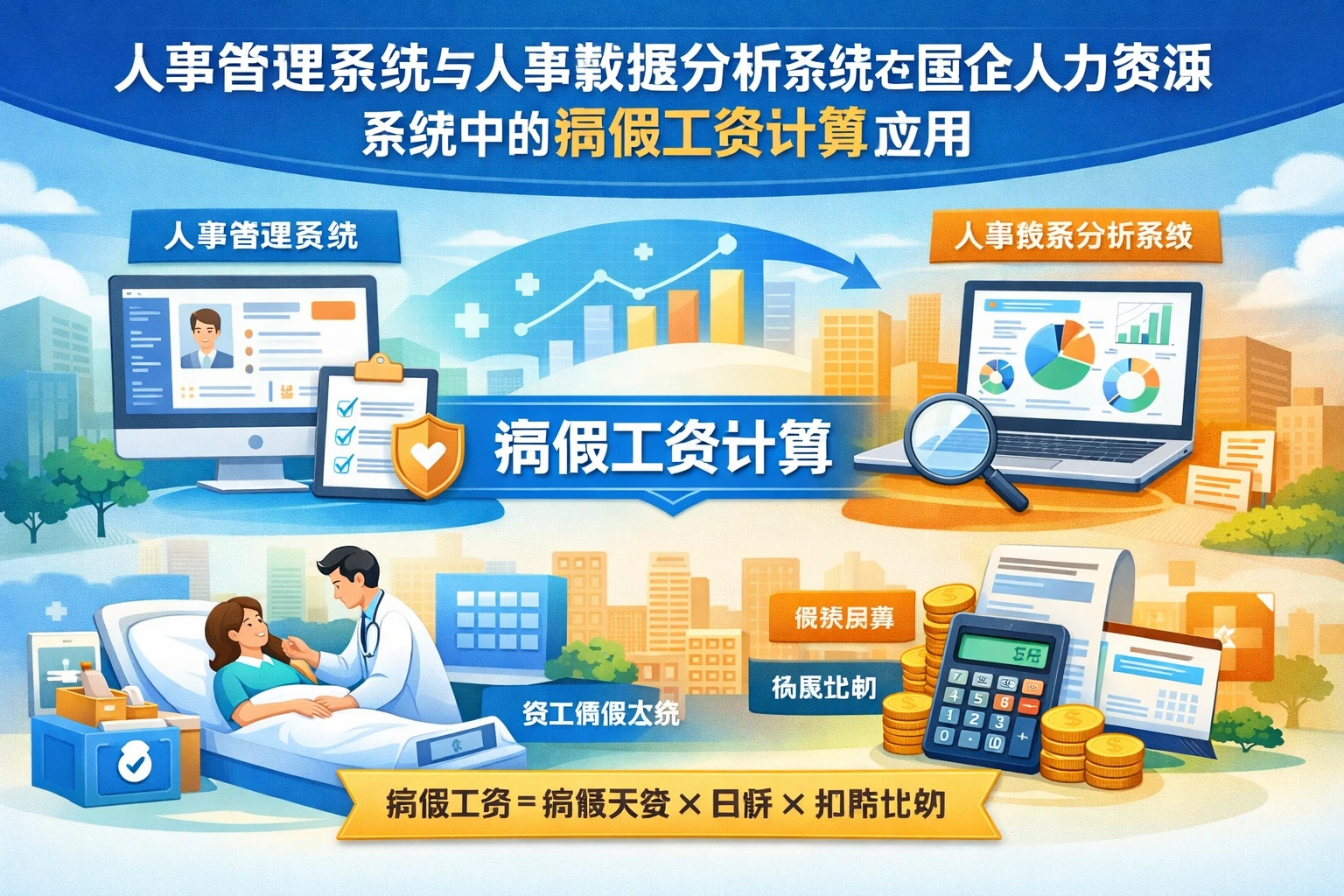 人事管理系统与人事数据分析系统在国企人力资源系统中的病假工资计算应用