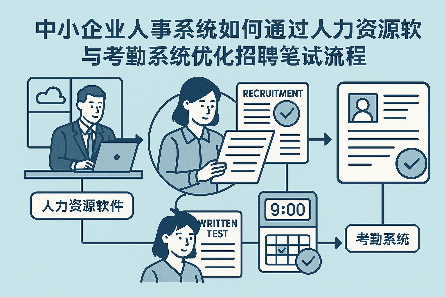 中小企业人事系统如何通过人力资源软件与考勤系统优化招聘笔试流程