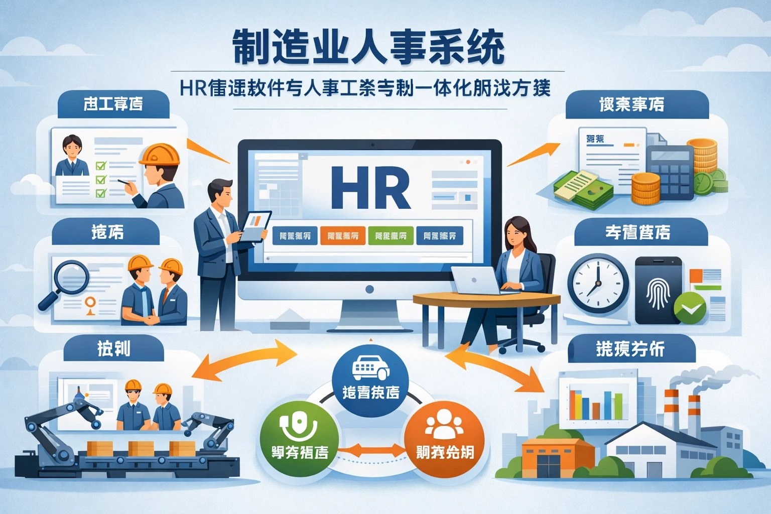 制造业人事系统中的HR管理软件与人事工资考勤一体化解决方案