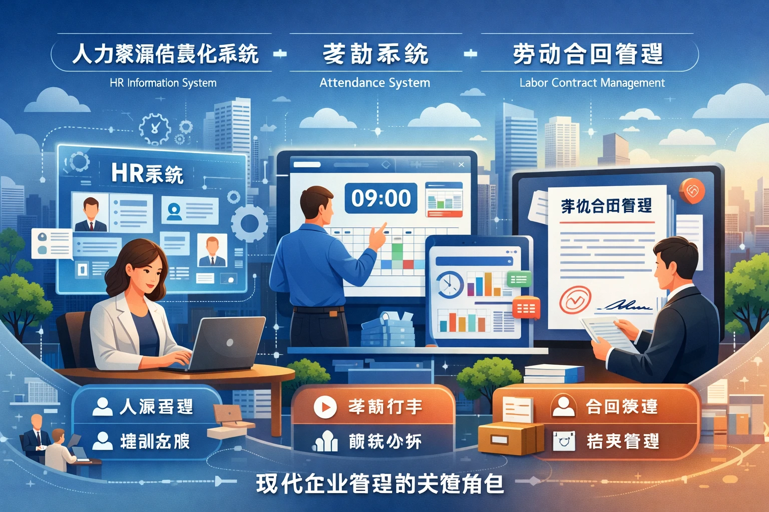 人力资源信息化系统、考勤系统与劳动合同管理系统在现代企业管理中的关键作用