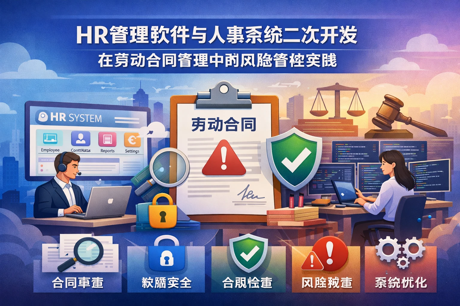 HR管理软件与人事系统二次开发在劳动合同管理中的风险管控实践