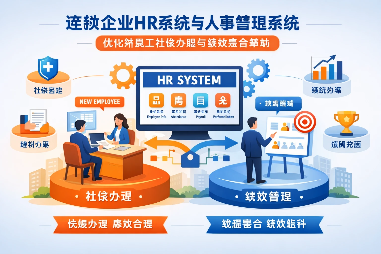 连锁企业HR系统与人事管理系统:优化新员工社保办理与绩效整合策略