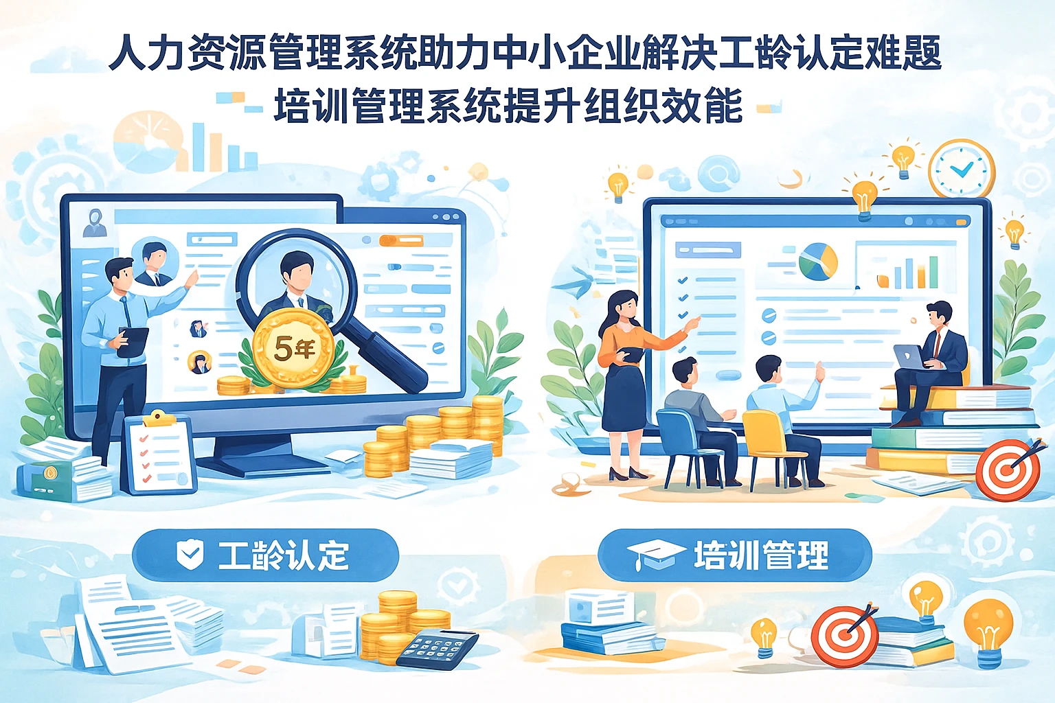 人力资源管理系统助力中小企业解决工龄认定难题,培训管理系统提升组织效能