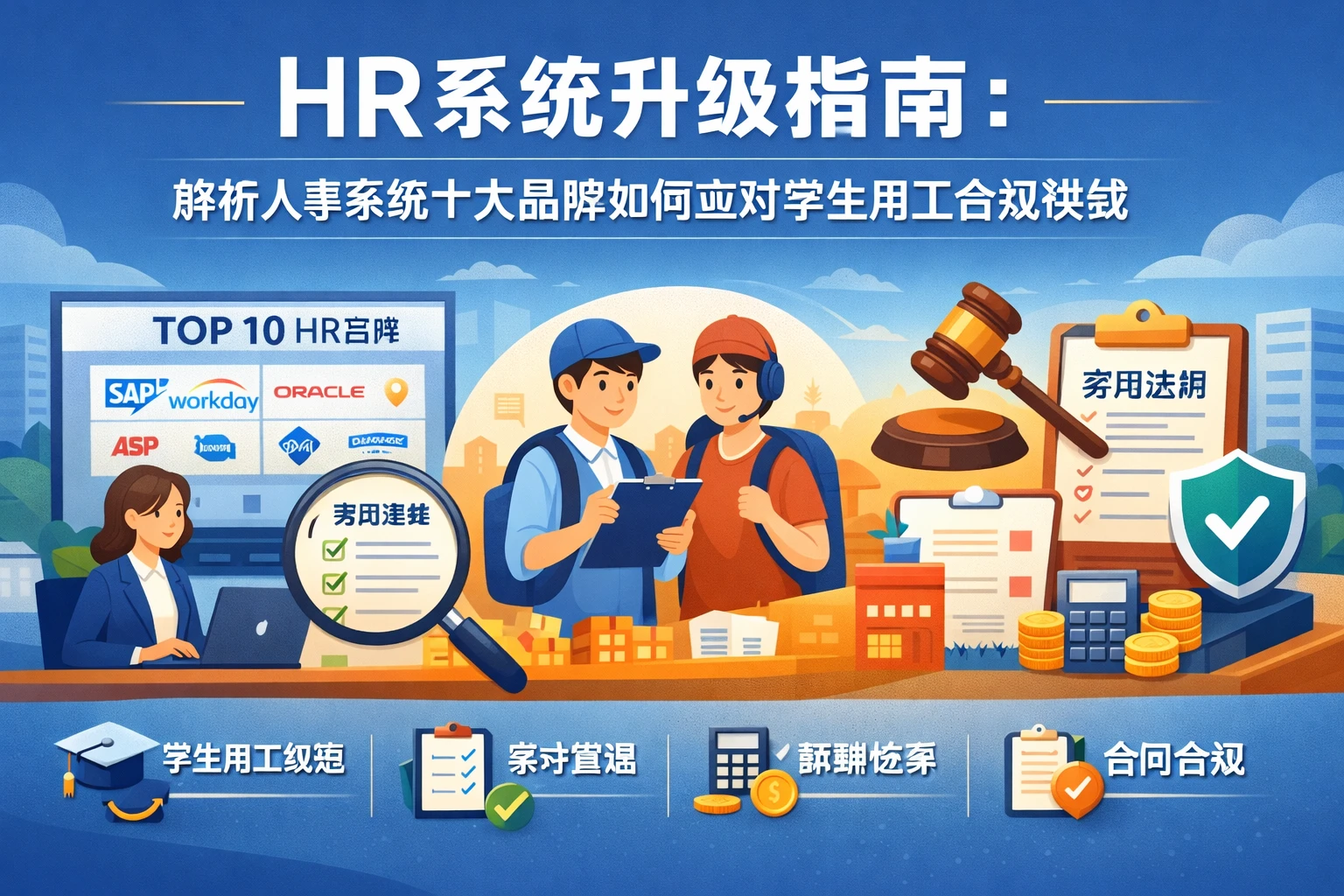 HR系统升级指南：解析人事系统十大品牌如何应对学生用工合规挑战