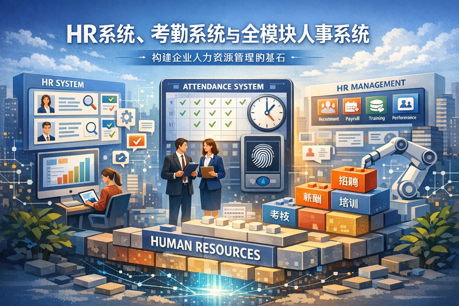 HR系统、考勤系统与全模块人事系统：构建企业人力资源管理的基石