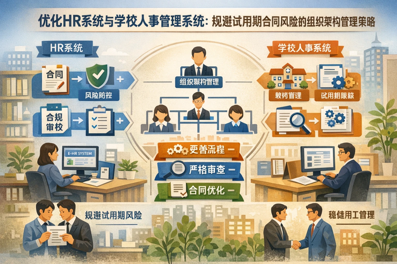 优化HR系统与学校人事管理系统：规避试用期合同风险的组织架构管理策略