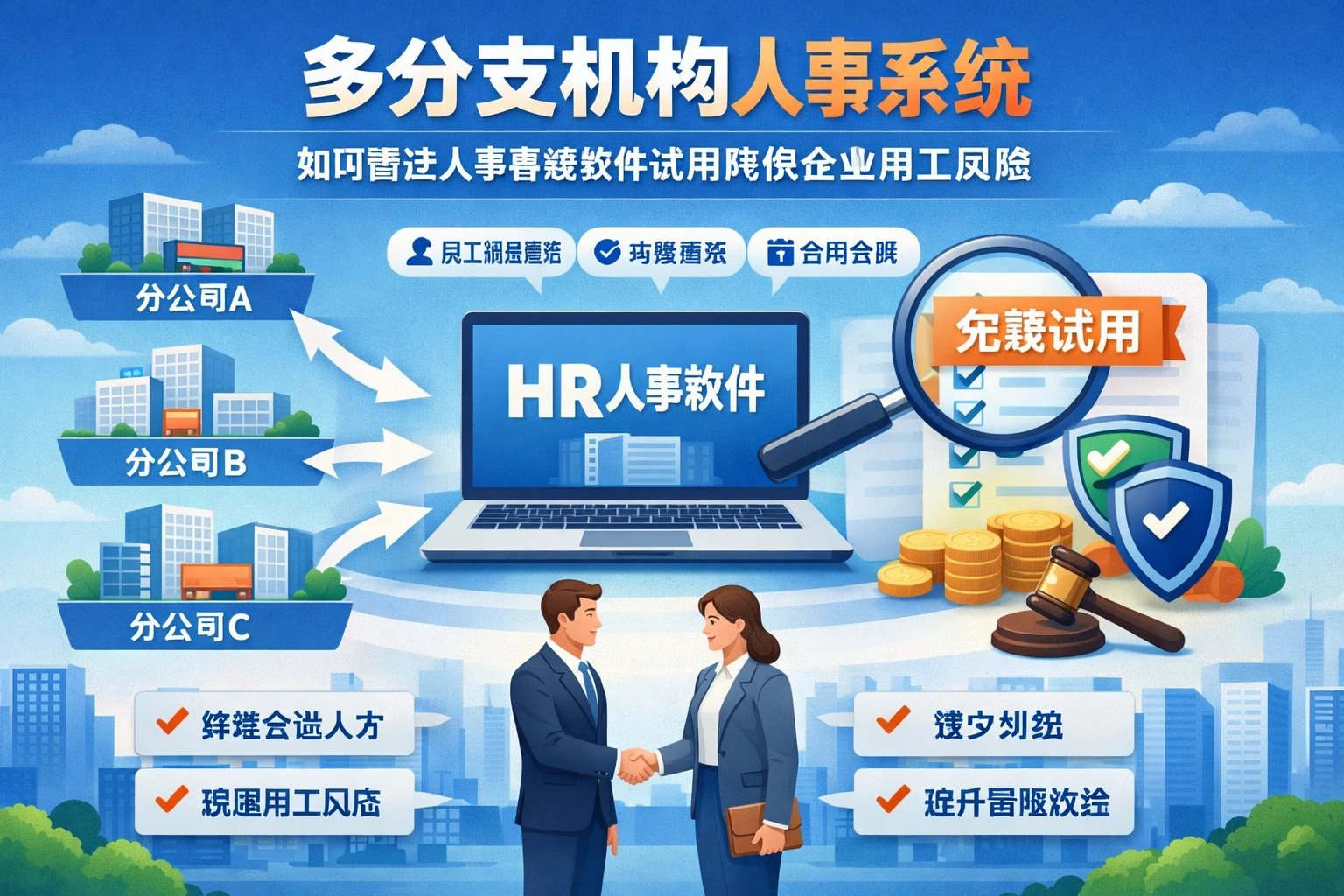 多分支机构人事系统如何通过人事管理软件试用降低企业用工风险