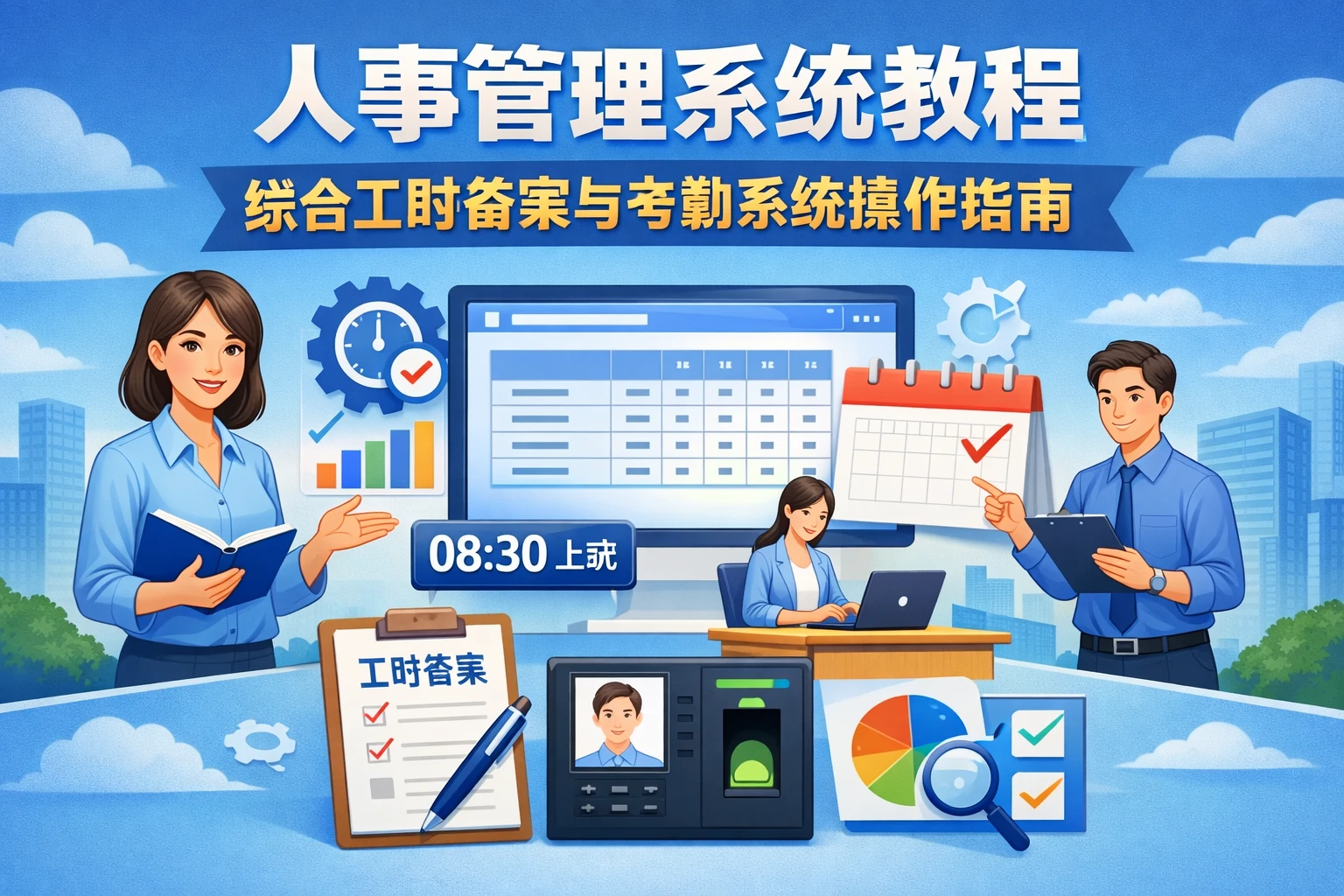 人事管理系统教程：综合工时备案与考勤系统操作指南