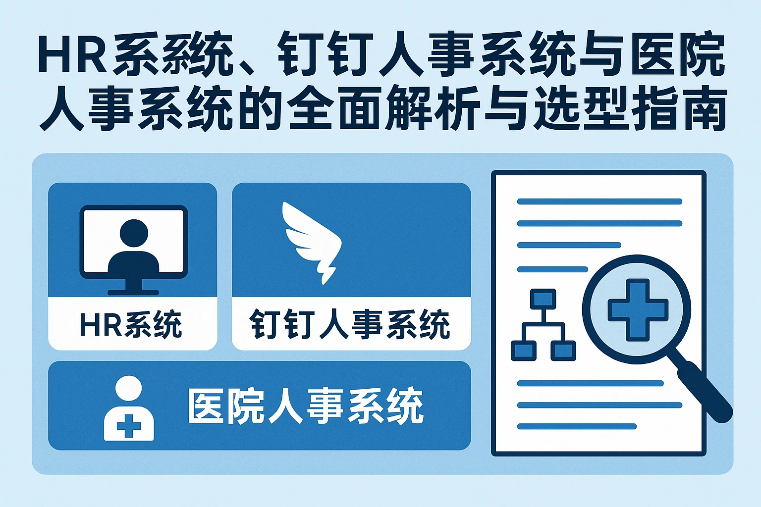 HR系统、钉钉人事系统与医院人事系统的全面解析与选型指南