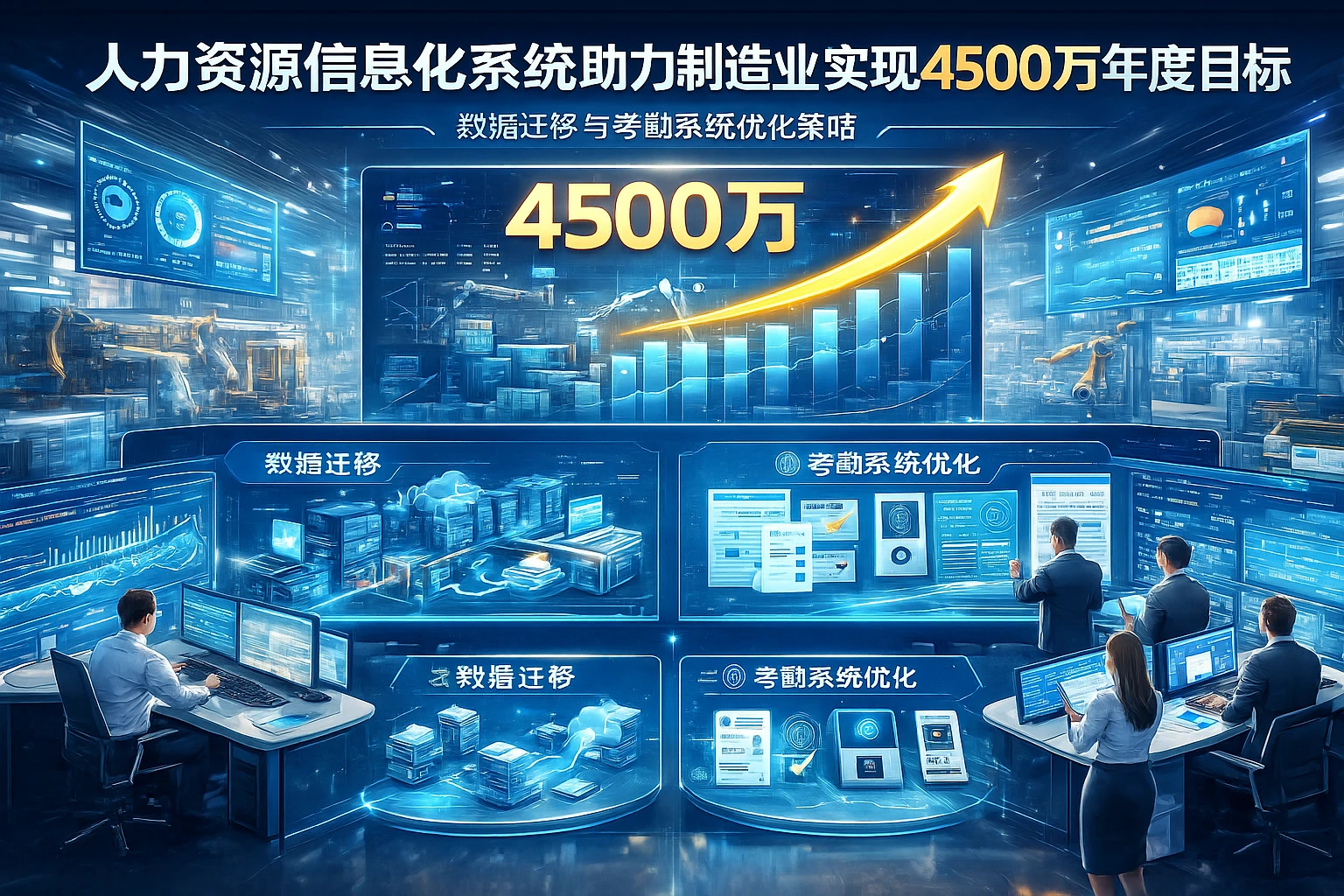 人力资源信息化系统助力制造业实现4500万年度目标：数据迁移与考勤系统优化策略
