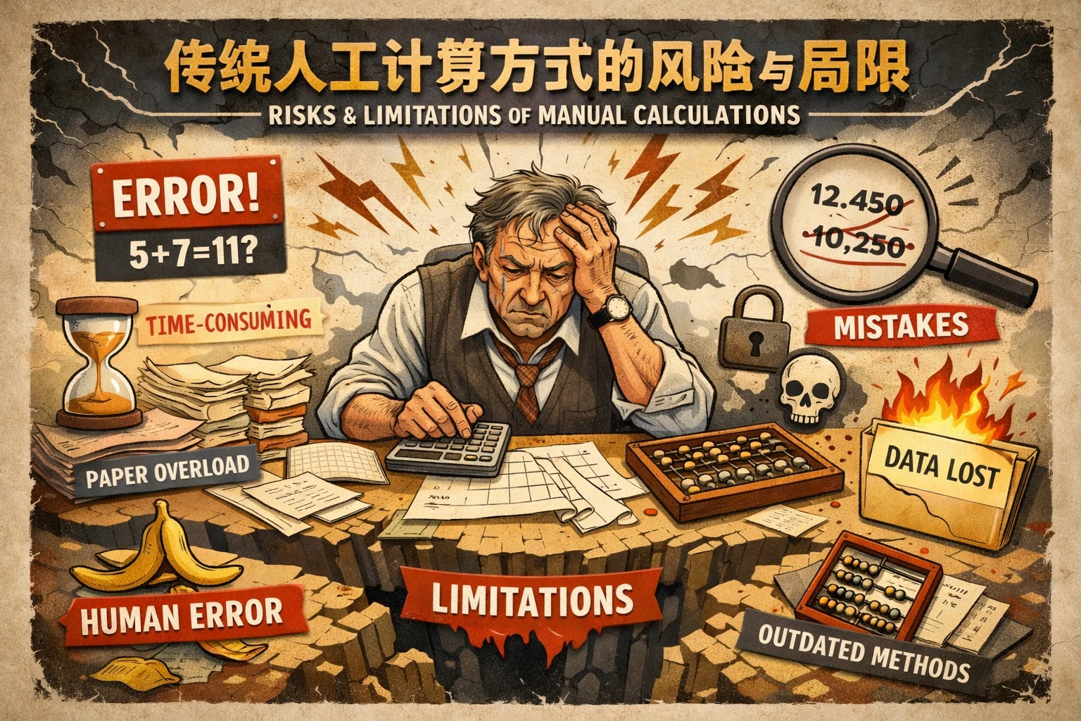 传统人工计算方式的风险与局限