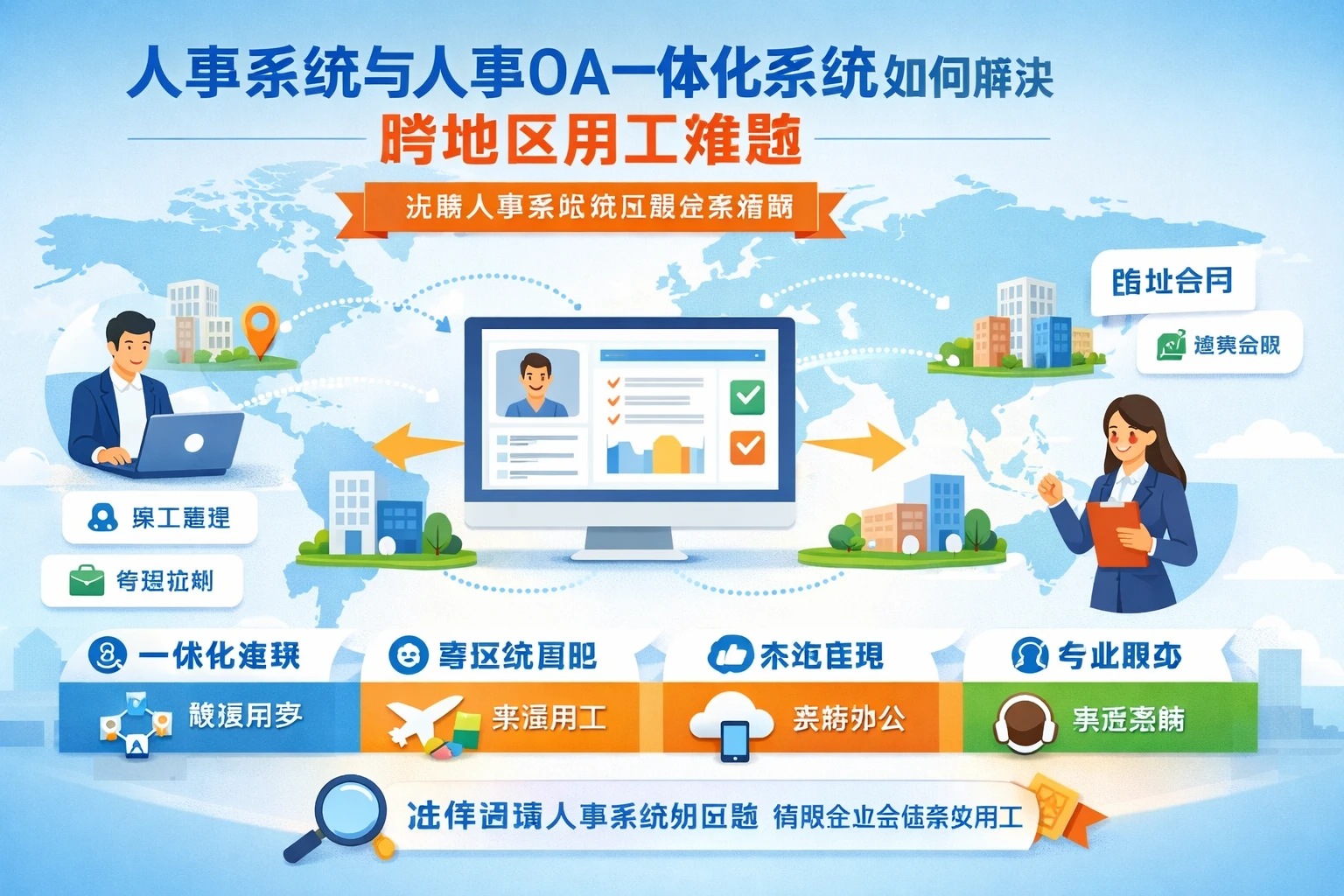 人事系统与人事OA一体化系统如何解决跨地区用工难题——优质人事系统供应商选择指南