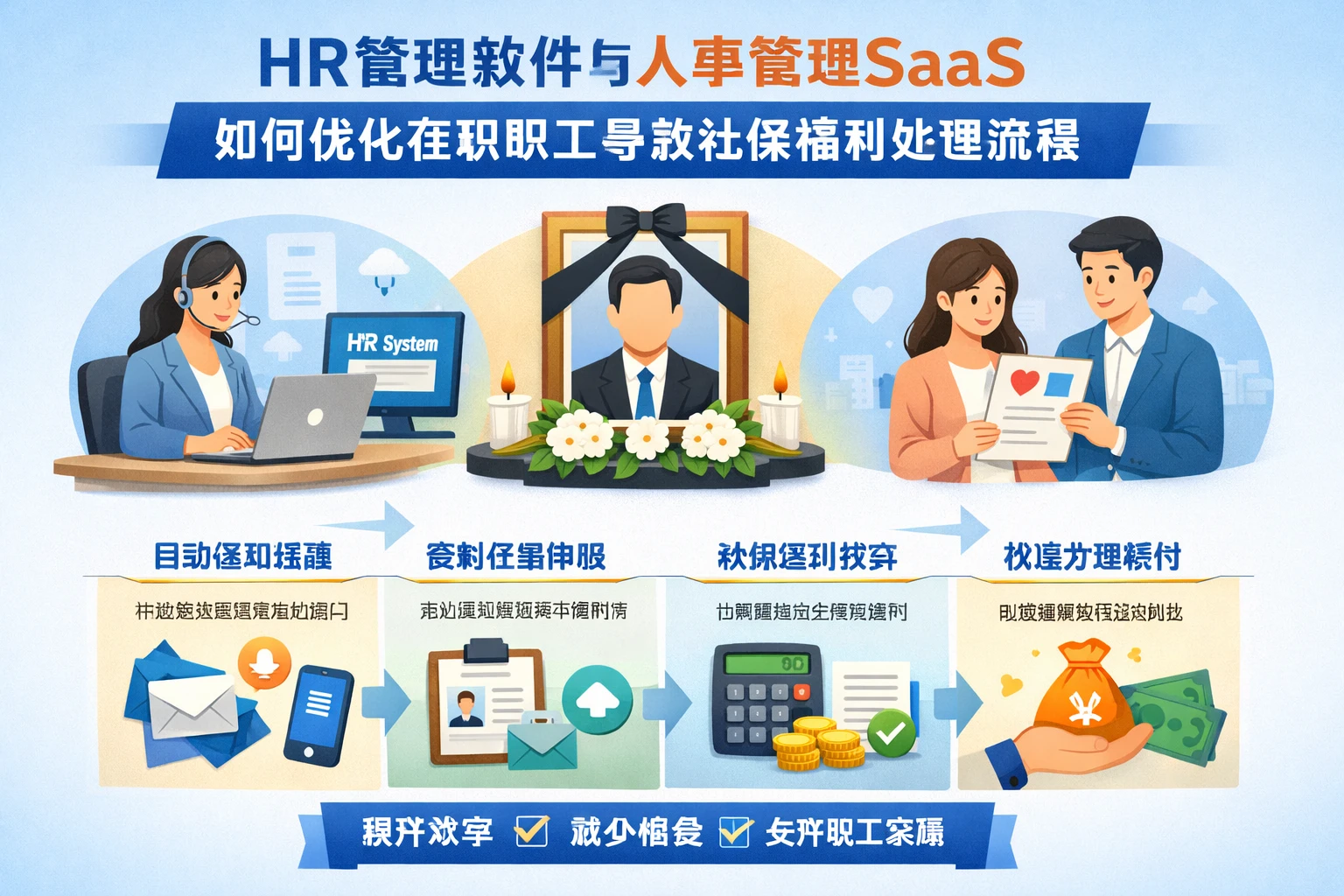 HR管理软件与人事管理SaaS如何优化在职职工身故社保福利处理流程