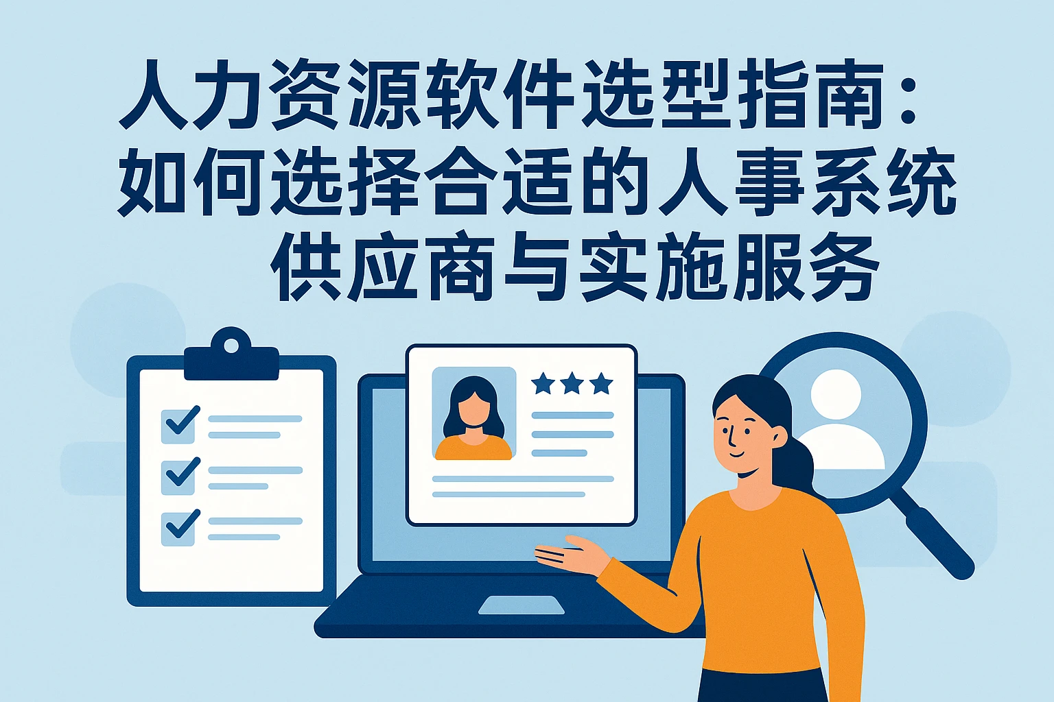 人力资源软件选型指南：如何选择合适的人事系统供应商与实施服务